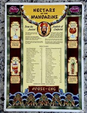 Vintage 1940s House Of Eng Nectars Of  The Mandarin Tiki Bar Drink Menu Chicago picture
