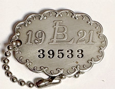 Vtg 1921 Charge Coin Key Fob: LIT BROTHERS DEPARTMENT STORE; Philadelphia PA; picture