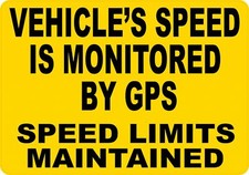 10in x 7in Speed Monitored by GPS Vinyl Sticker Car Truck Vehicle Bumper Decal picture