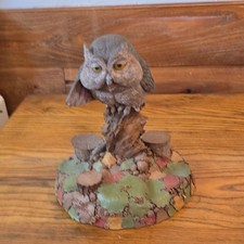 Cairn Studio Resin Owl Figurine Hoo Goes There Bird Collectible picture