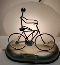Ishiguro Solar Power Motion Man Pedaling Bicycle Table Lamp Model 20/66 picture