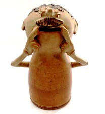 Vintage ED ZEMBRZUSKI Figural Art Pottery Bank signed 11
