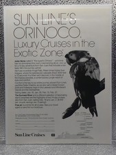 Vintage Sun Line Cruises Orinoco Exotic Zone 1986 Print Advertising Full Page Ad picture