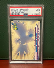 Topps Pokémon The Movie 2000 Pikachu Versus A Titan #34 - PSA 9 Mint - BASE picture