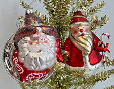 Christopher Radko Jolly with a Dash of Holly & Santa w/ Candy Cane picture