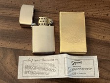 Vintage Supreme L.D.L Gold Tone Flip-Top Lighter With Box. RARE Never Used picture