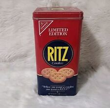 1987 Limited Edition Nabisco Ritz Crackers Tin Box 16 OZ Vintage Collectible picture