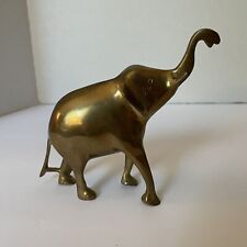 Vtg Brass Elephant Figure India 5.5” Bronze Metal picture