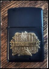 VINTAGE RETIRED ZIPPO Harley Davidson Black & Bronze, Eagle, Made In USA, Flag picture