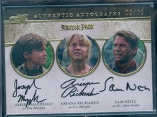 Jurassic Park CZX ( JM-AR-SN) Mazzello/ Richards/Neill  Autograph Card [ 2/10 ] picture