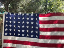 1912-1959 American Flag Cotton  48-hand-sewn  Annin & Co. 5’x9.5’ picture