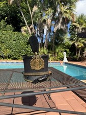 VMI Virginia Military Inst. Cadet Keydet Shako Parade Hat with Badge Plume Strap picture