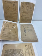 LOT 5 Women  Vintage Sewing Patterns Tourist Travel Fancy Aprons Butterick 1899 picture