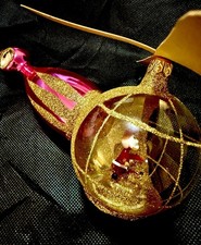 Christopher Radko 1995  SANTA COPTER Very RARE Blown Glass Ornament MINT picture