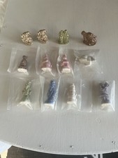 Vintage Wade Of England Whimsies Ceramic Figurines Lot Red Rose Tea Figurines picture