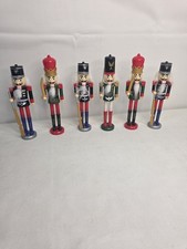 Lot of 6 Greenbrier Christmas Nutcrackers 8.5-9” Plastic Soldier Holiday Decor picture
