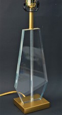 VINTAGE MODERNIST INTERTEK HEXTRA CLEAR LUCITE LAMP HX-T0237 picture