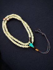 Tibetan Yak Bone Mala Prayer Beads: Turquoise, Agate, Bodhi Seed picture