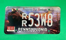 Pennsylvania License Plate Preserve Our Heritage Train Locomotive RR 53W8 picture