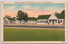 Midway, GA Georgia Young's Modern Tourist Cottages linen vintage motel picture