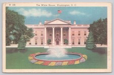 1938 The White House Washington DC Linen Postcard Mann-Haley picture