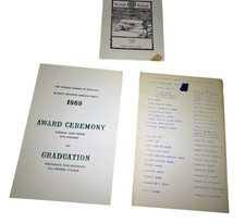 1969 GRADUATION COMMENCEMENT PROGRAM Nichols School Of Buffalo NY award ceremony picture