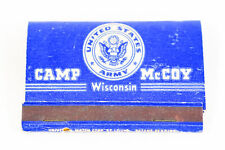 1940s Camp McCoy Wisconsin United States Army UNUSED 40 Strike Matchbook picture