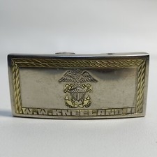 Vintage USN US Navy Military Philippines Belt Buckle picture
