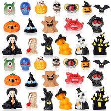 36Pcs Halloween Resin Mini Ghosts & Spooky Figurines - Cute Decor for Parties picture