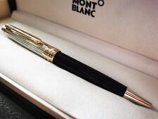 New MONTBLANC Meisterstuck Solitaire Doue Black Resin Silver Tone Ballpoint Pen picture