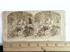 Sunday Night Tea Party Stereoview Underwood & Underwood 1900s New York Girls picture