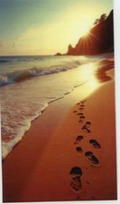 Footprints in the Sand 2 - Laminated Holy Cards 25 CARDS picture