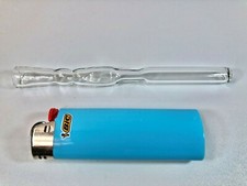 Thick Swirl Clear Glass Smoking Pipe Cigarette Tobacco Holder  picture
