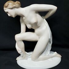 Antique German Porcelain Rosenthal Art Deco Nude, Karl Lysek,1871-1956, 8.25