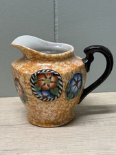Vintage Tashiro Shoten Art Deco 1920s Japan Orange Lusterware Creamer picture