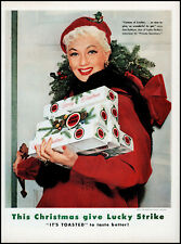 1954 Ann Sothern Christmas photo Lucky Strike cigarettes gift retro print ad L22 picture