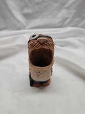 Vintage Big Mouth Hand Carved Wood Doctor Toothpick Match Holder picture