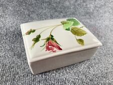 Vintage Ceramic Trinket Jewelry Box Made In Italy Flowers Ceramiche Leonardo picture