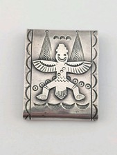 Vintage c1930s Sterling Silver UITA Navajo Zuni Knifewing Matchbook Cover picture
