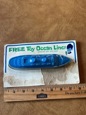 Vintage 1960s Crest Toothpaste Promotional Ocean Liner Toy Original Package picture