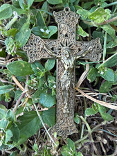 Vintage GALLO NY Ornate Metal Christian Crucifix Cross INRI picture