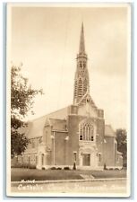 1936 Catholic Church Street View Rosemount Minnesota MN RPPC Photo Postcard picture