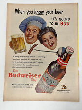 Vintage 1953 Print Ad BUDWEISER 