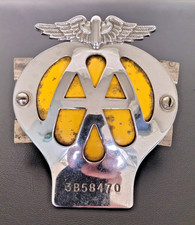 Vintage AA Automobile Association Car Grille Badge with fixings 3B58470 picture