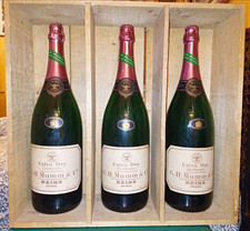 G.H. Mumm & Co Wood 3Bottles Advertising DUMMIES DISPLAY  picture