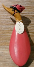 Claude DCUK Pink Painted Wooden Cyclist 20.5cm tall picture
