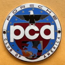 Badge Porsche auto car PCA Porsche Club of America USA grill radiator badge O picture