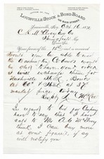 1874 Louisville Stock & Bond Board - Louisville KY - Letter - Names/ID'd picture
