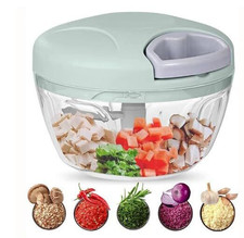 Brilliant JJJJ Premium Manual Food Processor - Easy Pull 12.5x8x8, Green picture