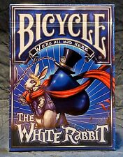 Bicycle WHITE RABBIT LE Blue Back Playing Card Deck By Albino Dragon New/Sealed picture